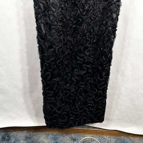 Vintage Chetta B Size 6 Evening Gown Silk‎ Ruffled Full Length Dress Formal 1459 - Picture 5 of 13